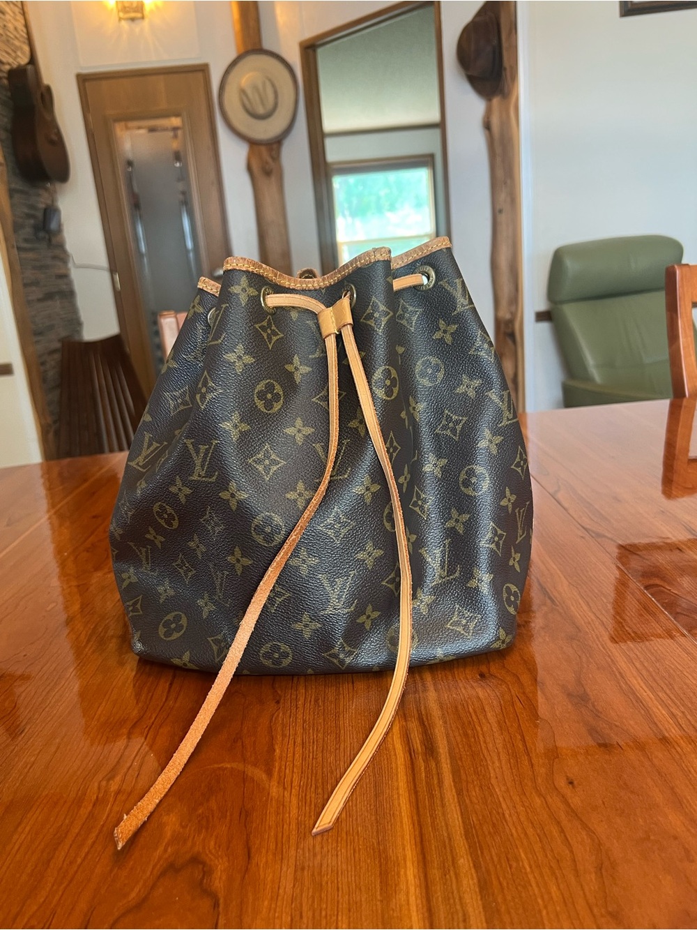 Vintage Louis Vuitton Monogram Petit Noé Bucket Bag.